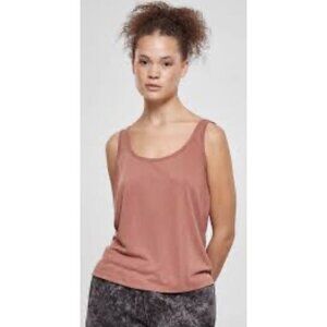 Ambiance Plus Size 1X Tank Top Blush Ribbed Knit Cotton